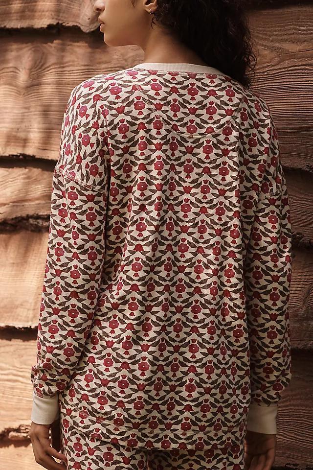 By Anthropologie Waffle-Knit Pajama Top Product Image