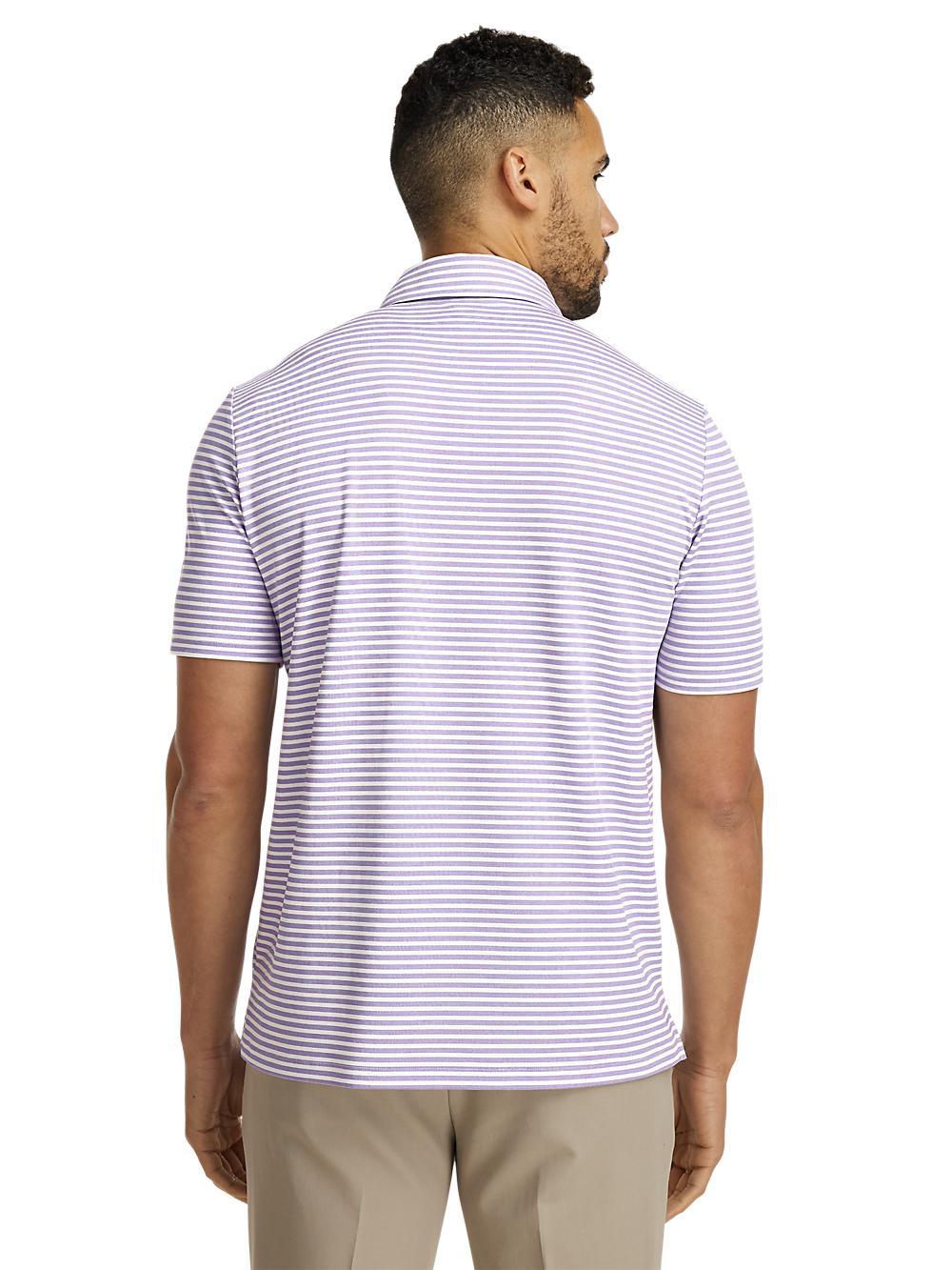 Performance Blend Three Button Polo - Purple Product Image