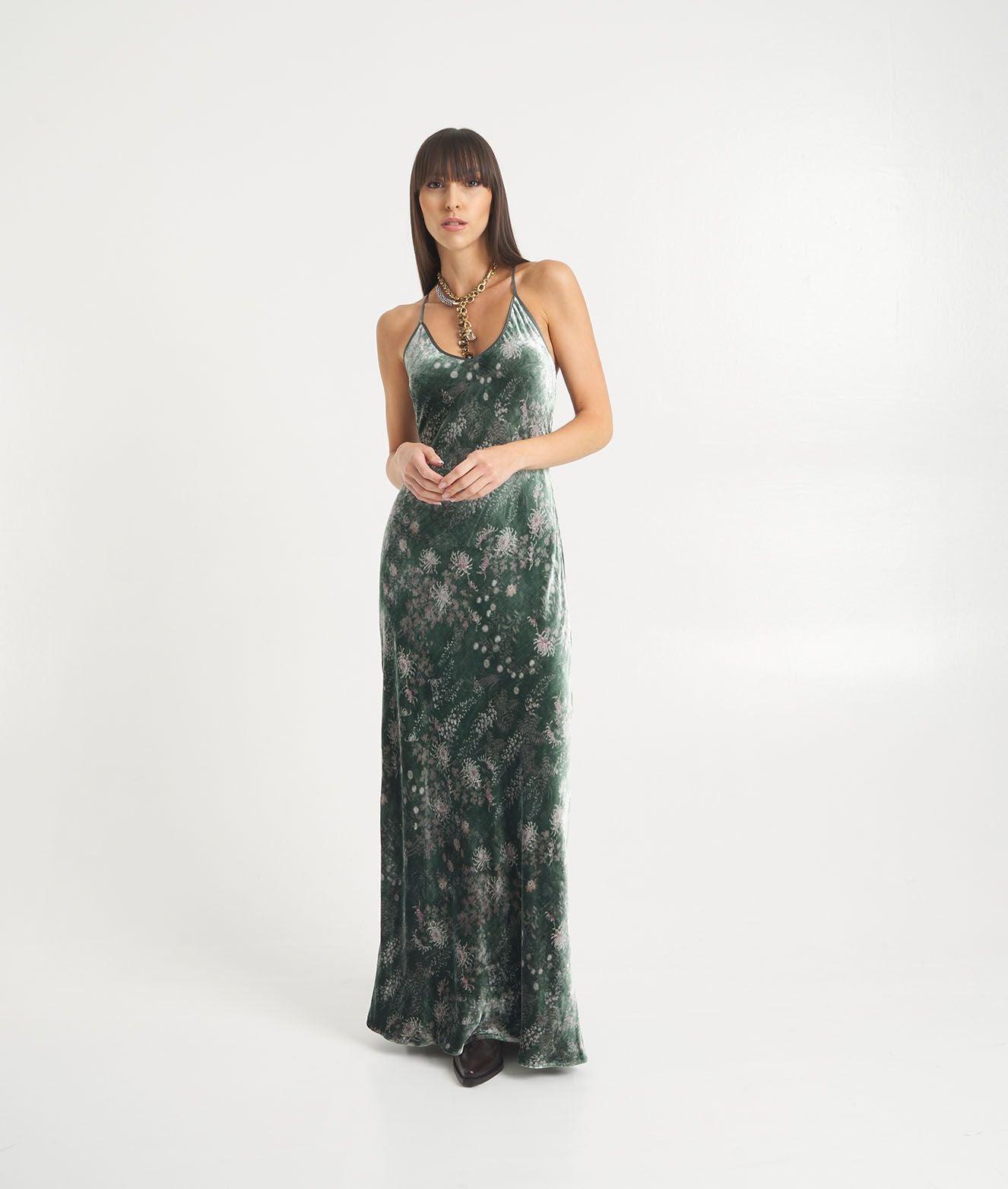 Velvet maxi dress Product Image