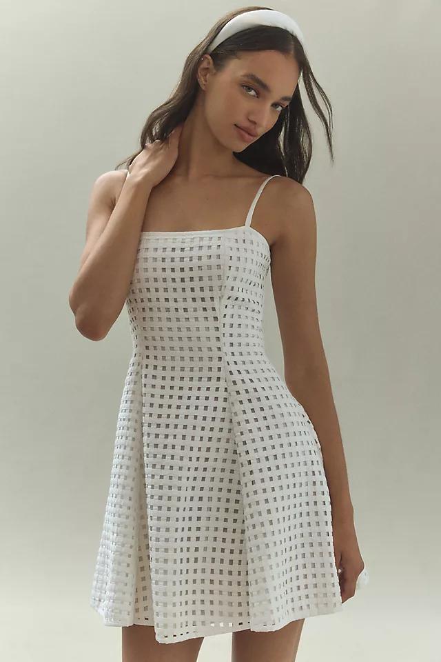 Cynthia Rowley Linen Lattice Mini Dress Product Image