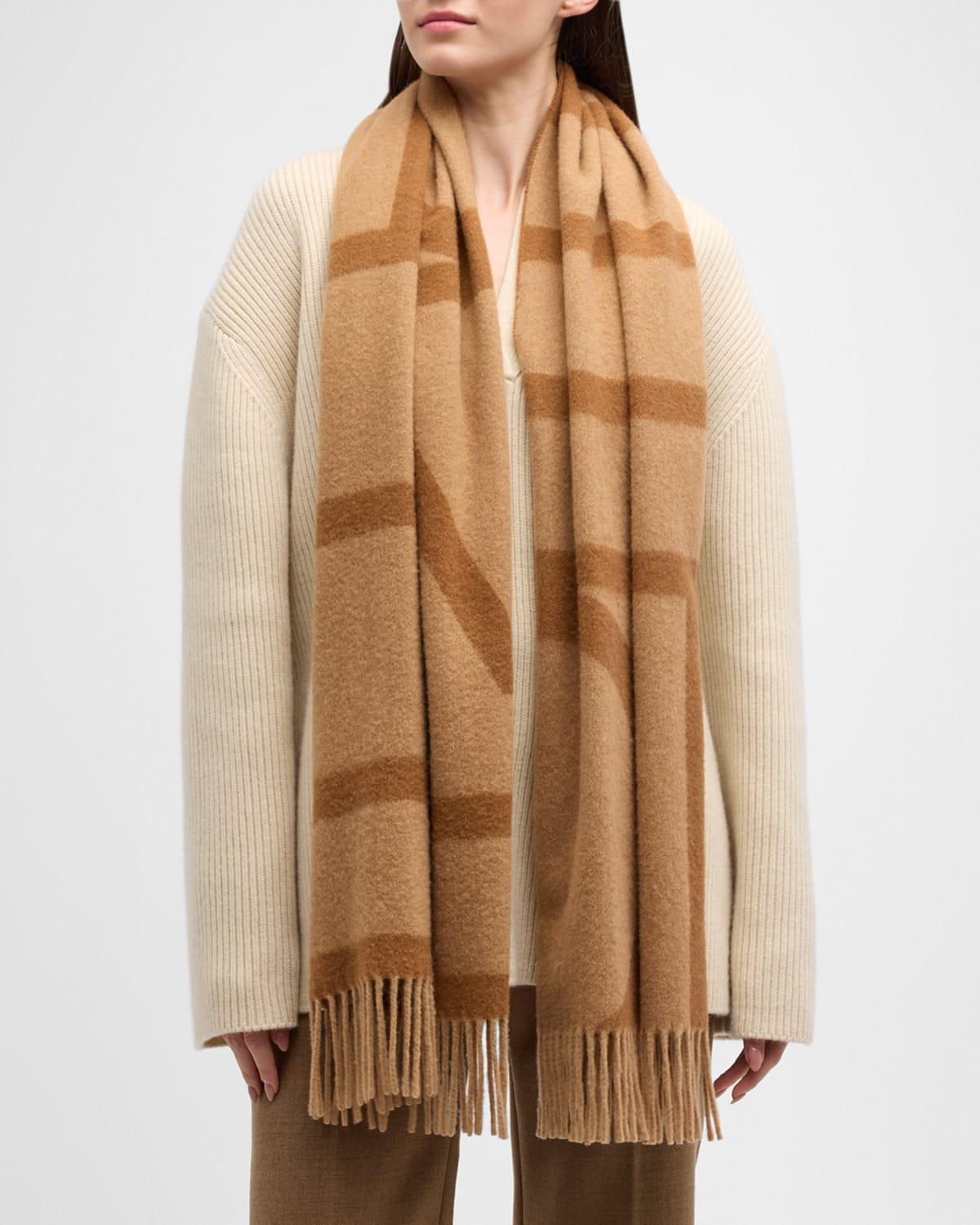 Totme Monogram Wool Jacquard Scarf Product Image