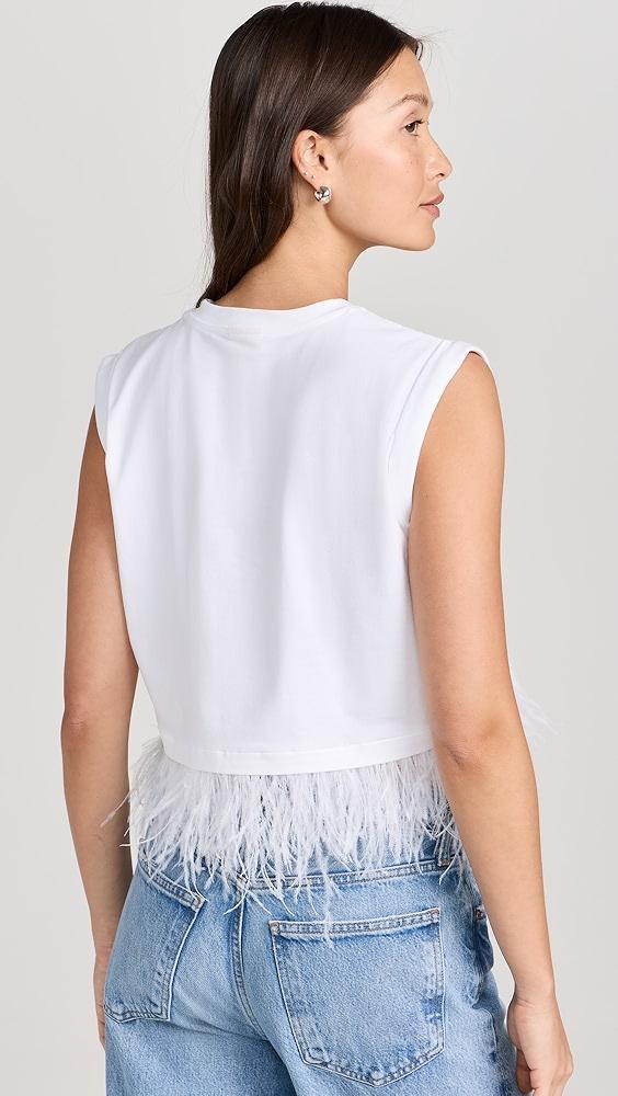 Cinq à Sept Cropped Feather Tee | Shopbop Product Image