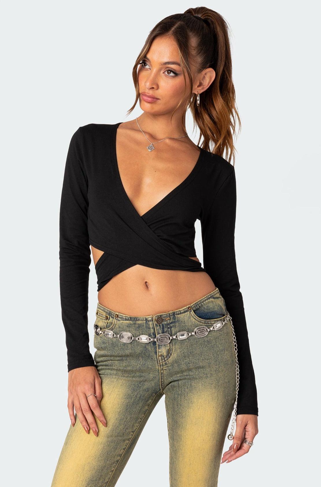 Layla Wrap Crop Top product image