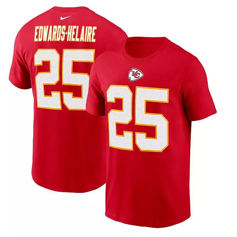 Mens Nike Clyde Edwards-Helaire Kansas City Chiefs Player Name & Number T-Shirt Product Image