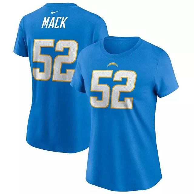 Womens Nike Khalil Mack Powder Blue Los Angeles Chargers Player Name & Number T-Shirt Product Image