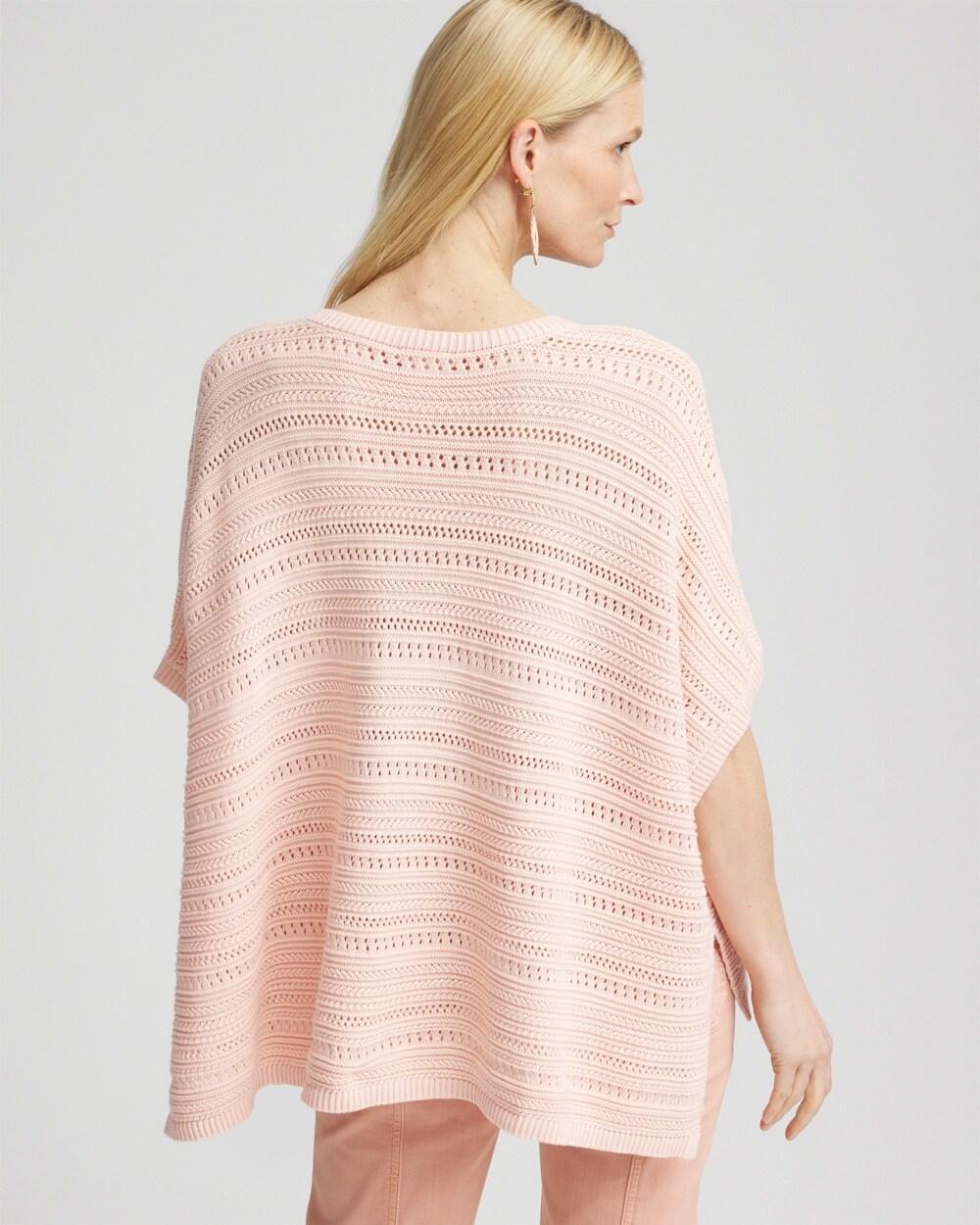 Hi-Lo Hem V-Neck Poncho Product Image