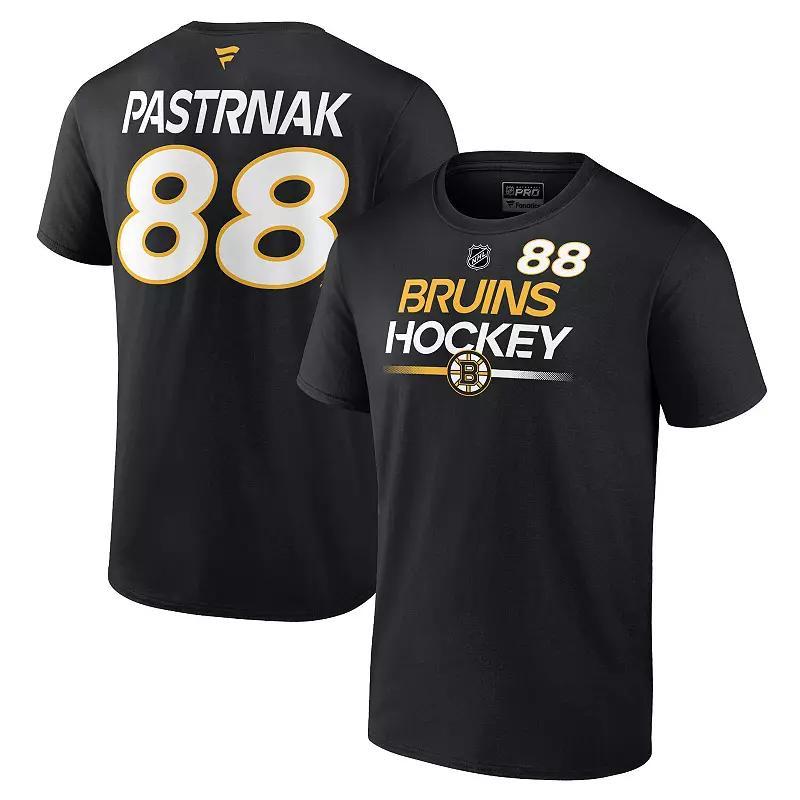 Mens Fanatics Branded David Pastrnak Boston Bruins Authentic Pro Prime Name & Number T-Shirt Product Image