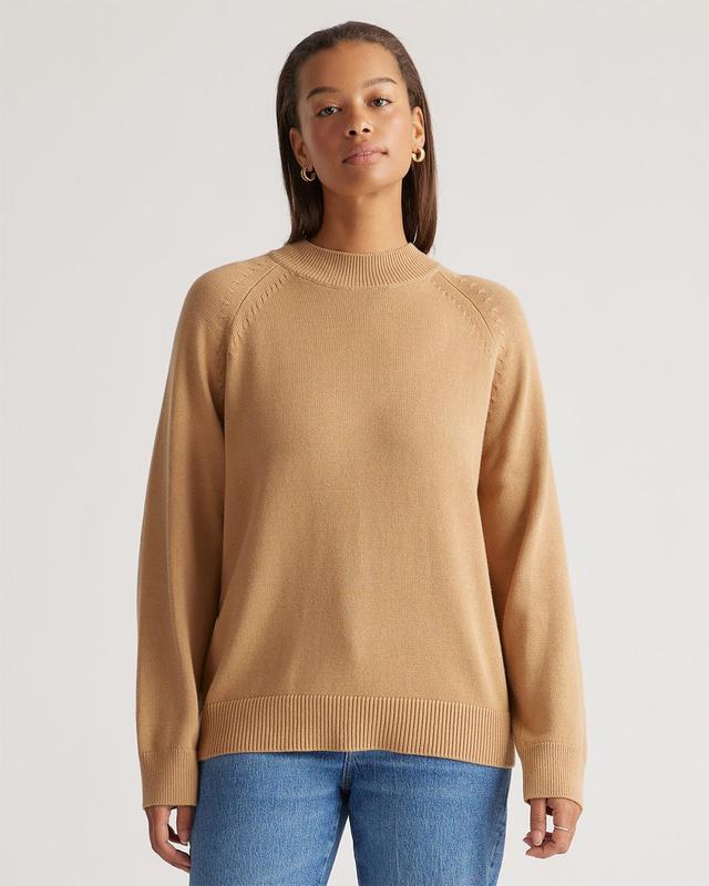 100% Organic Cotton Mock Neck Sweater Product Image