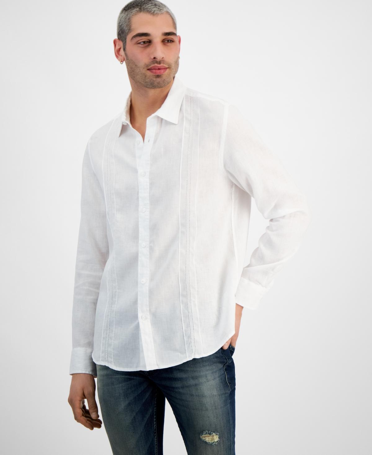 Guess Mens Regular-Fit Island Linen Shirt Product Image