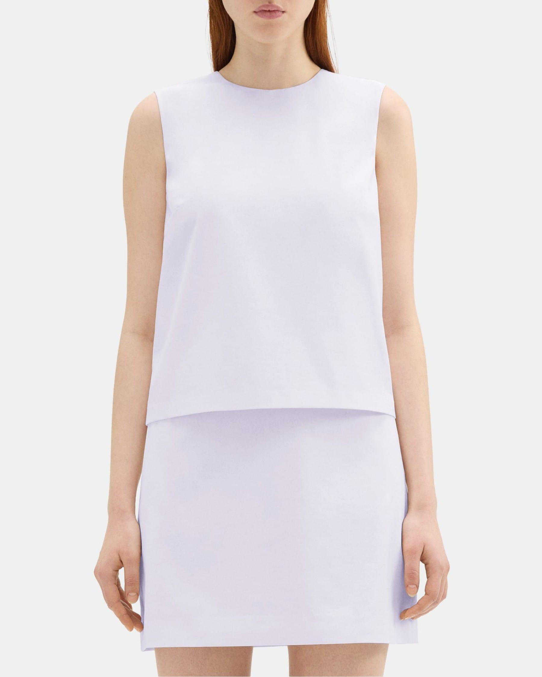 Layered Shift Dress in Cotton Product Image