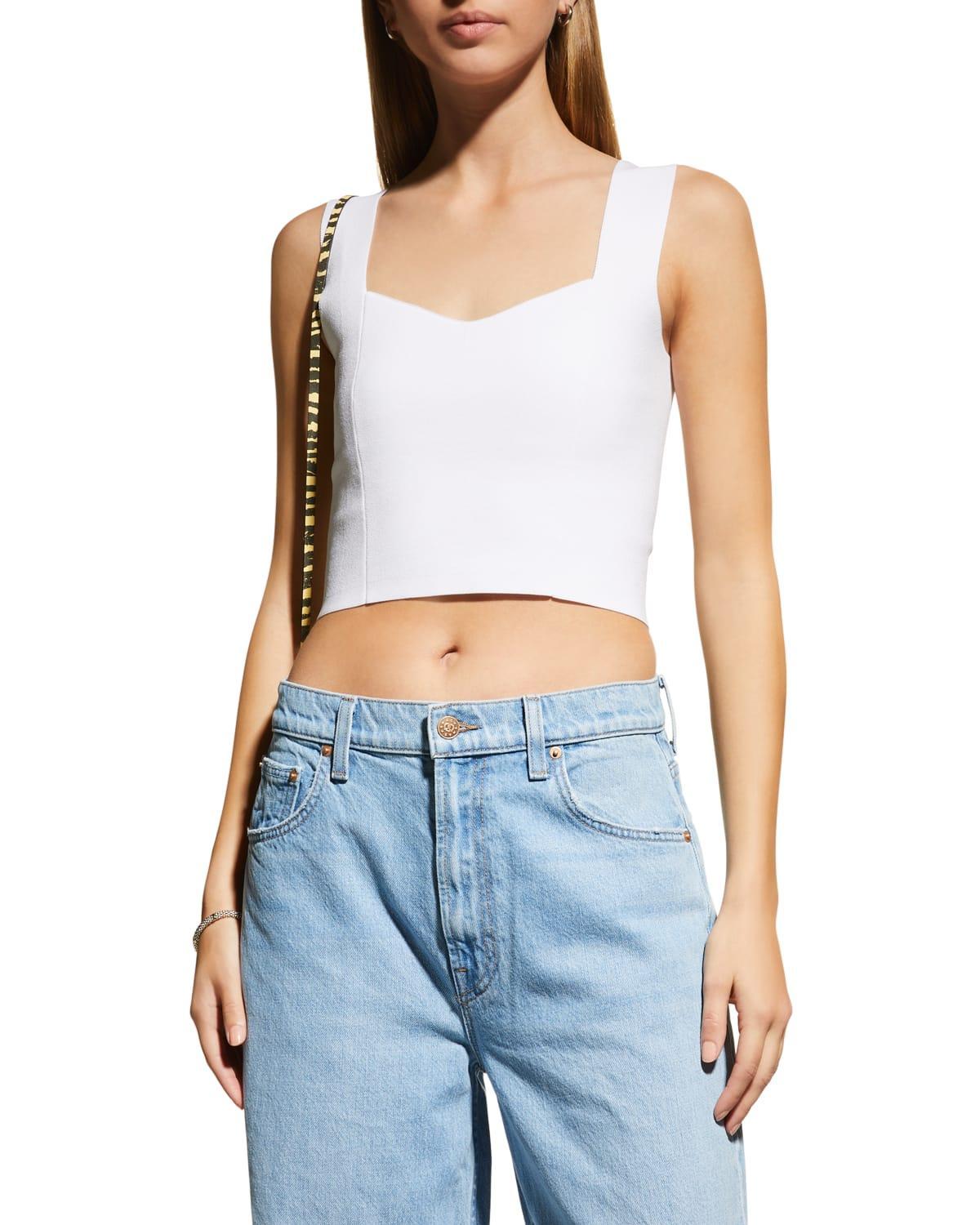 Womens Jordana Sleeveless Cropped Top Product Image