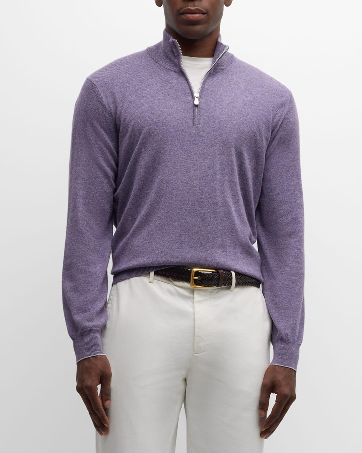 Men's Cashmere Quarter-Zip Sweater Product Image