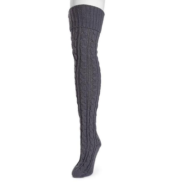 Womens MUK LUKS Cable Knit Over-the-Knee Socks Product Image