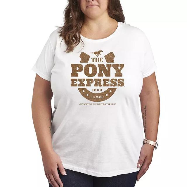 Plus Size USPS Pony Express Connecting Graphic Tee, Womens Product Image