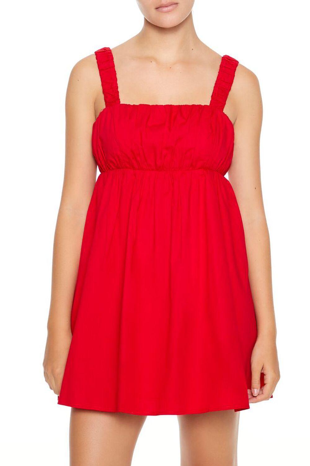 Poplin Babydoll Mini Dress | Forever 21 Product Image