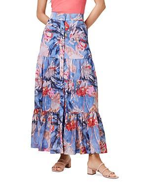 Nic+Zoe Dreamscape Crinkle Tiered Maxi Skirt Product Image