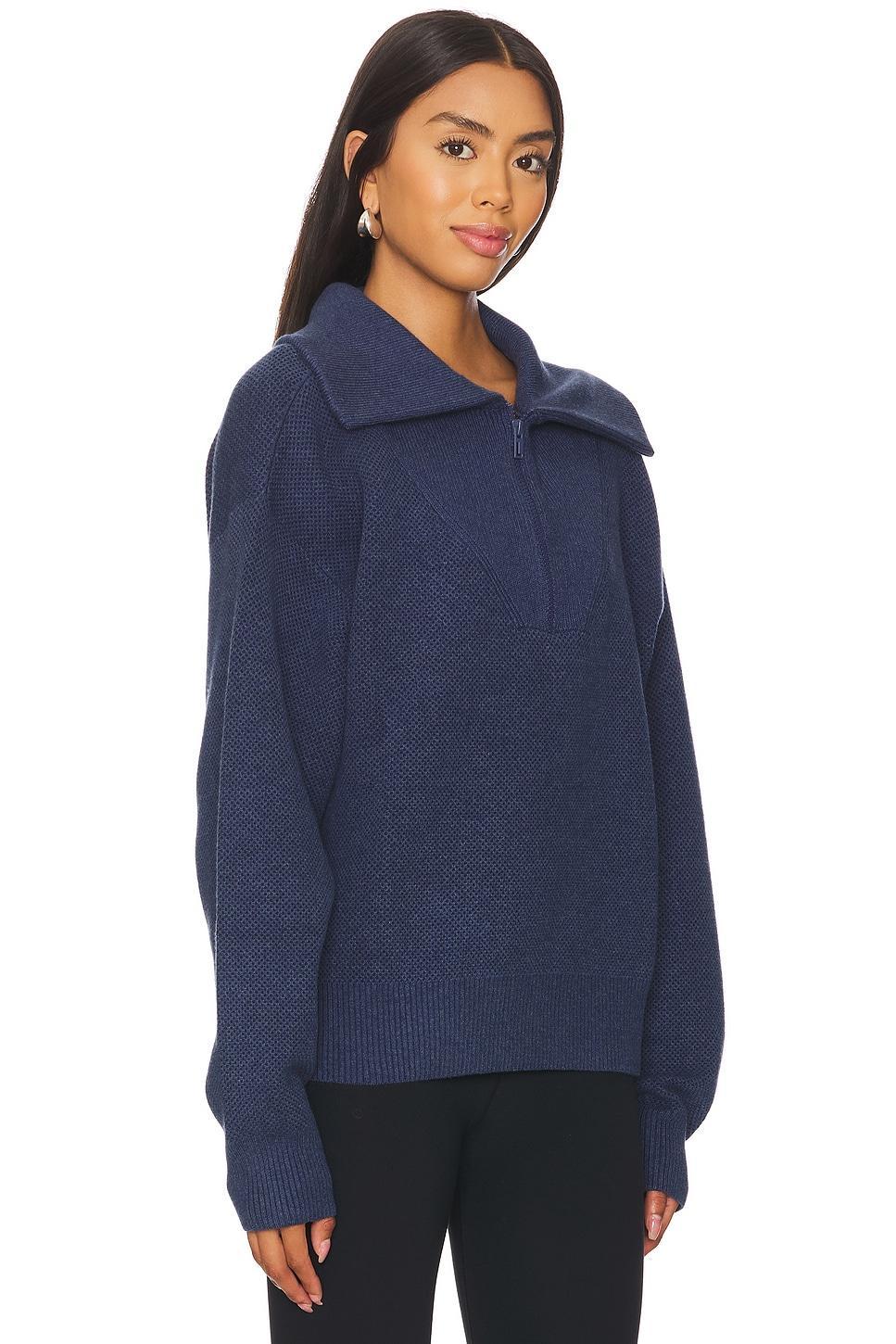 Cozy Cotton Silk Collared Half Zip LUNYA Product Image