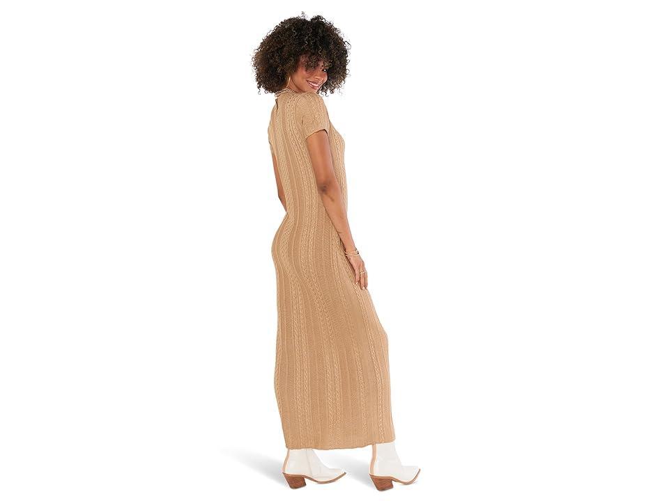 Show Me Your Mumu Valleta Midi Dress in Beige. Size L. Product Image