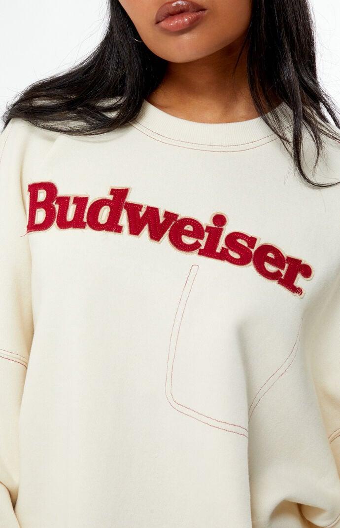 Budweiser Women's By PacSun Simple Stitch Pocket Crew Neck Sweatshirt Product Image