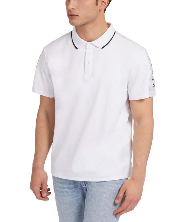 Guess Short Sleeve Pique Guess Tape Polo Product Image