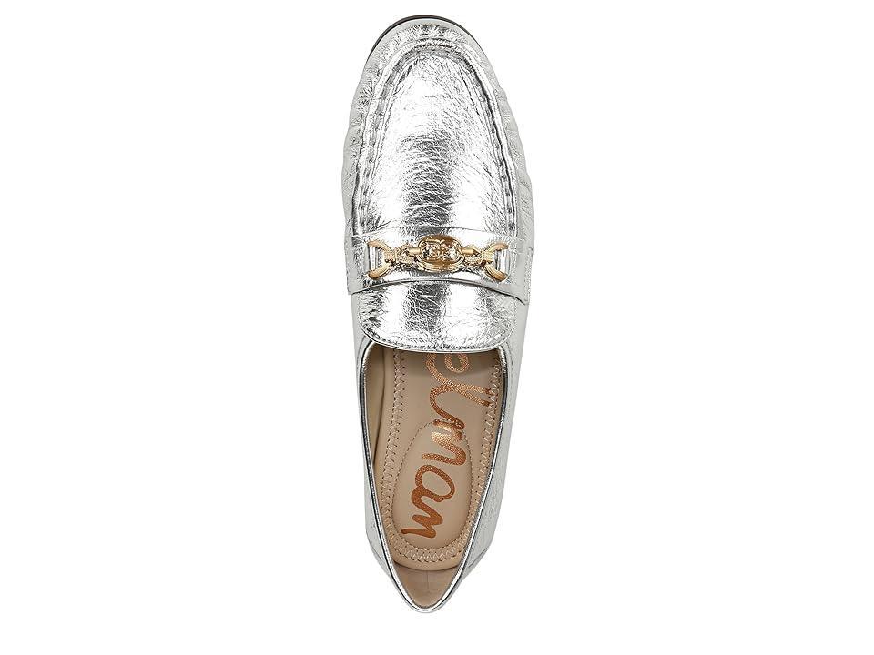 Womens Lucca Textured Metallic Leather Loafers Product Image