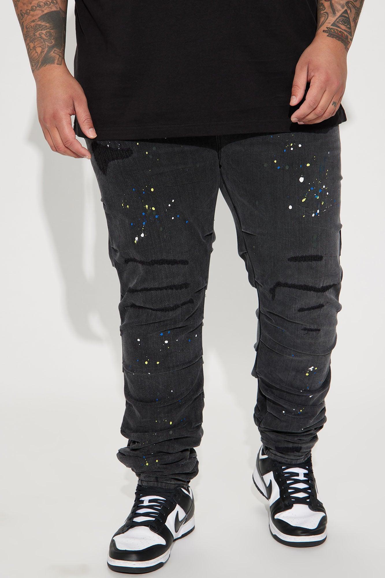 Stack On Stacked Skinny Jeans - Black Wash Product Image