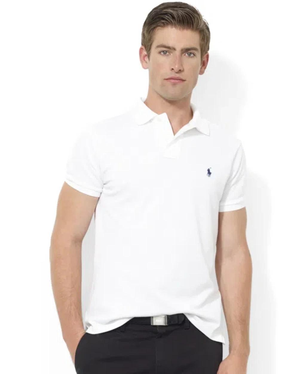 POLO RALPH LAUREN Men's Classic Fit Soft Cotton Polo In Grey Cloud Heather Product Image