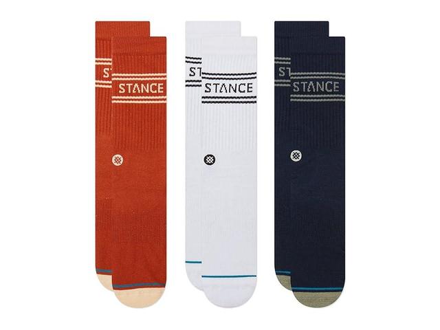 Stance Basic 3-Pack Crew (Indigo) Crew Cut Socks Shoes Product Image