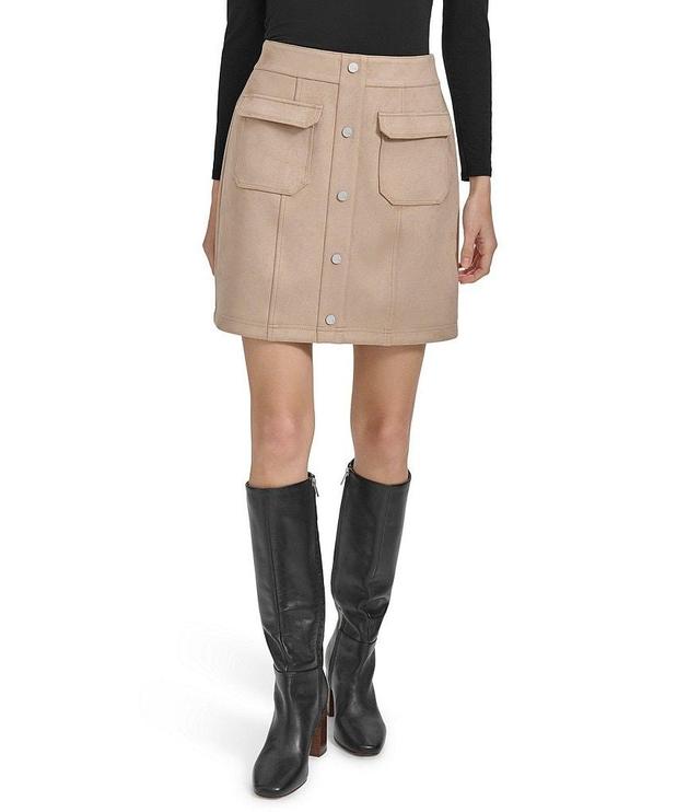 Andrew Marc Sport Stretch Faux Suede Skirt Product Image