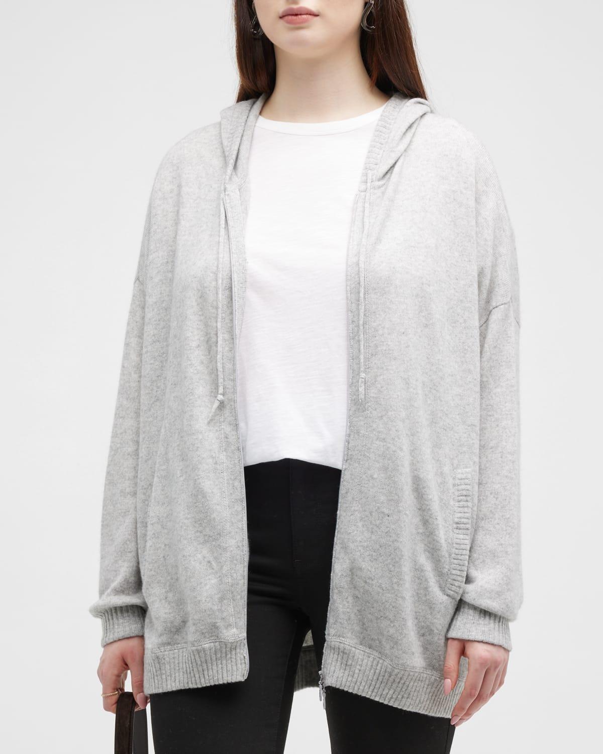 Womens Cashmere Zip-Up Hoodie Product Image