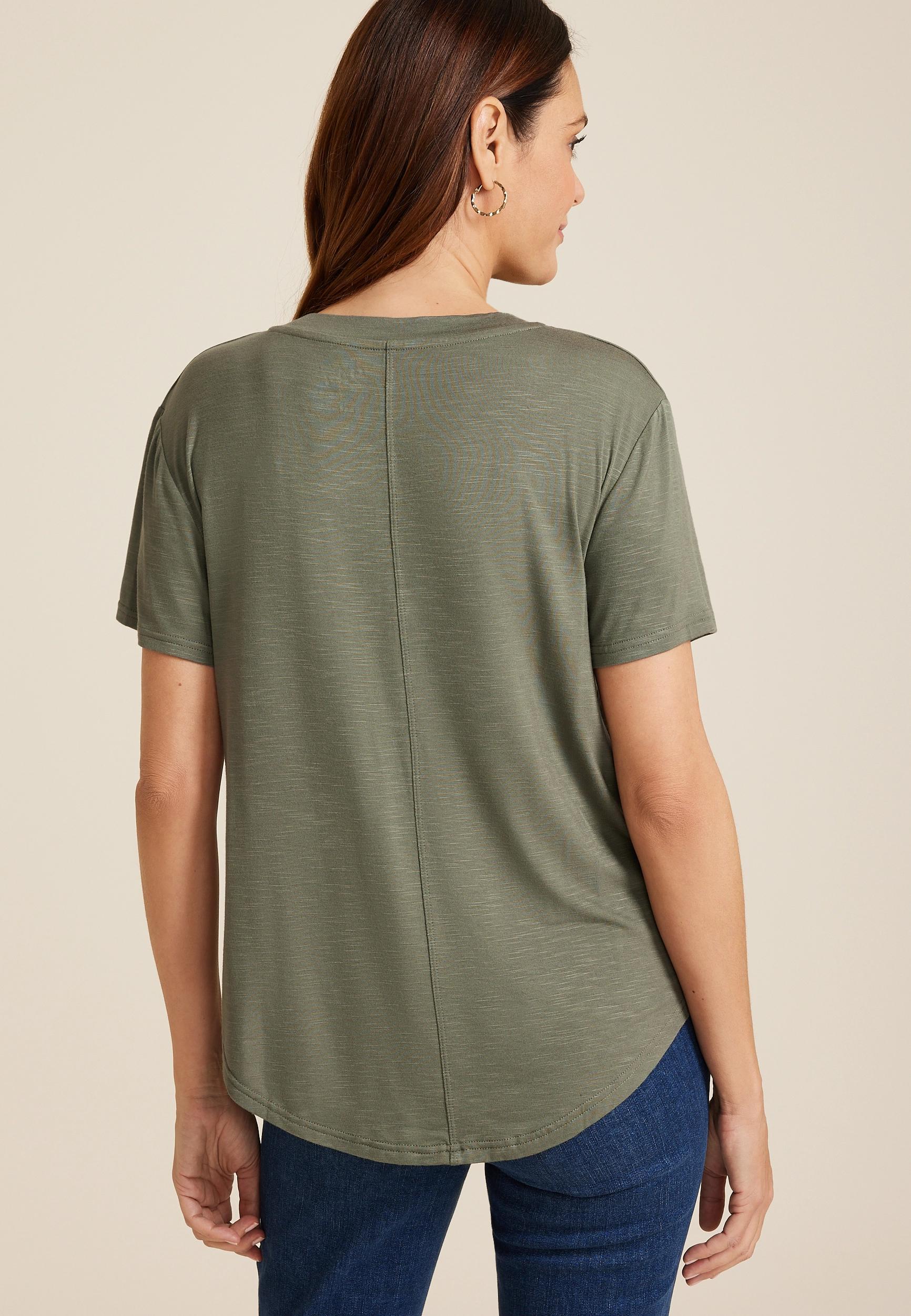 24/7 V Neck Tunic Tee Product Image