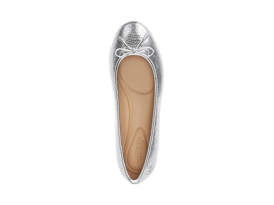 Lauren Ralph Lauren Jayna Bow Detail Leather Ballet Flats Product Image