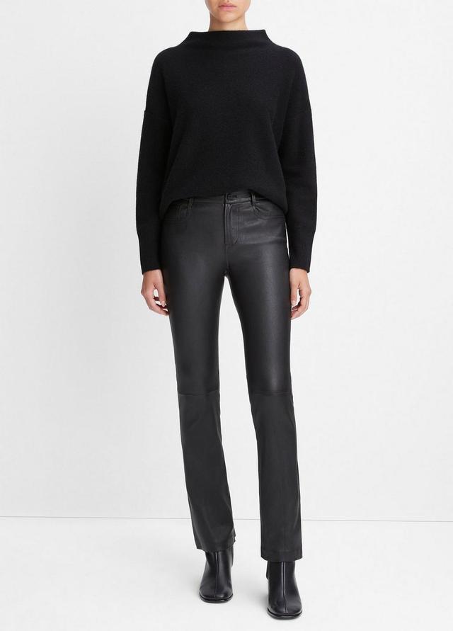 Stretch Leather Boot-Cut Pant Product Image