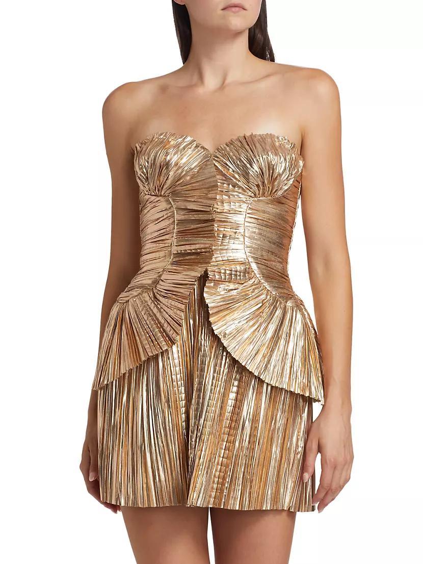 Charlique Metallic Strapless Minidress Product Image