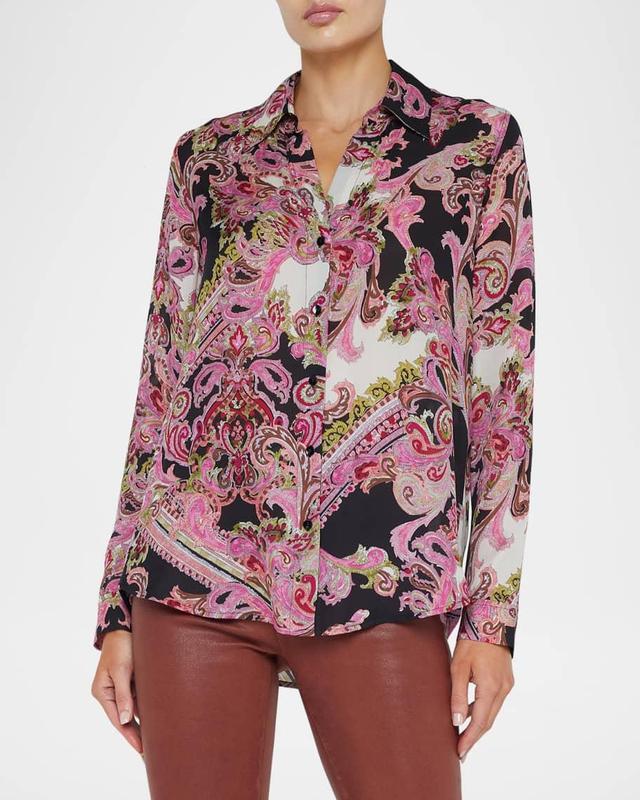 Nina Paisley Silk Blouse Product Image