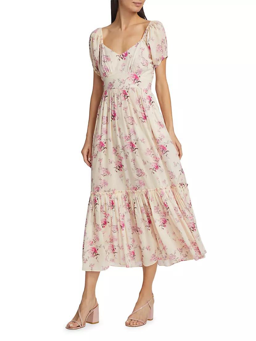 Angie Cotton Floral Midi-Dress Product Image