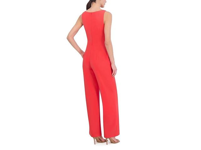 Vince Camuto Cross Front Keyhole Wide Leg Crepe Jumpsuit Product Image