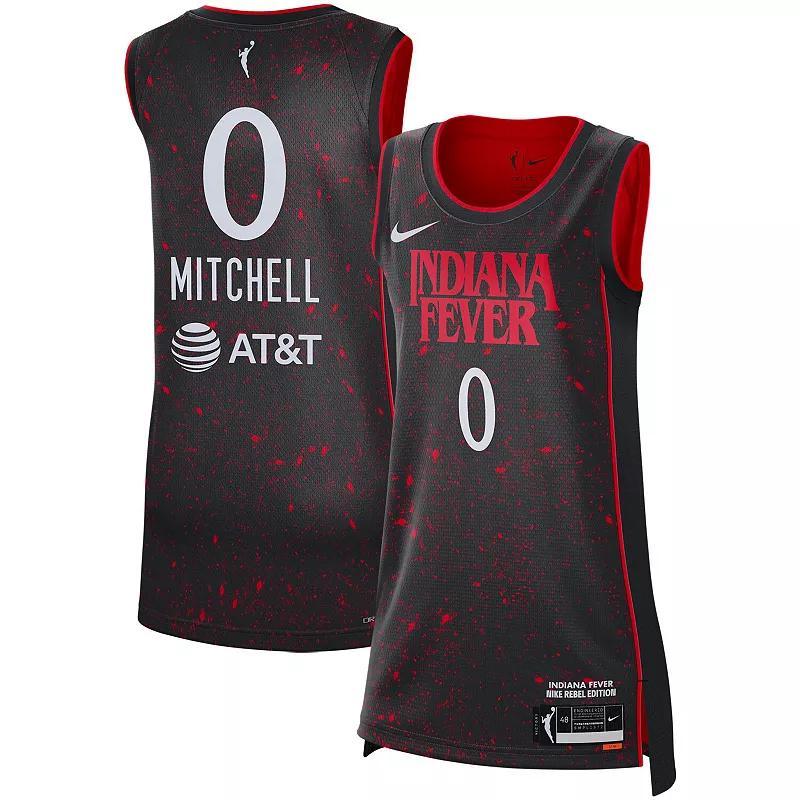 Womens Nike Kelsey Mitchell Black Indiana Fever 2021 Rebel Edition Victory Player Jersey Product Image