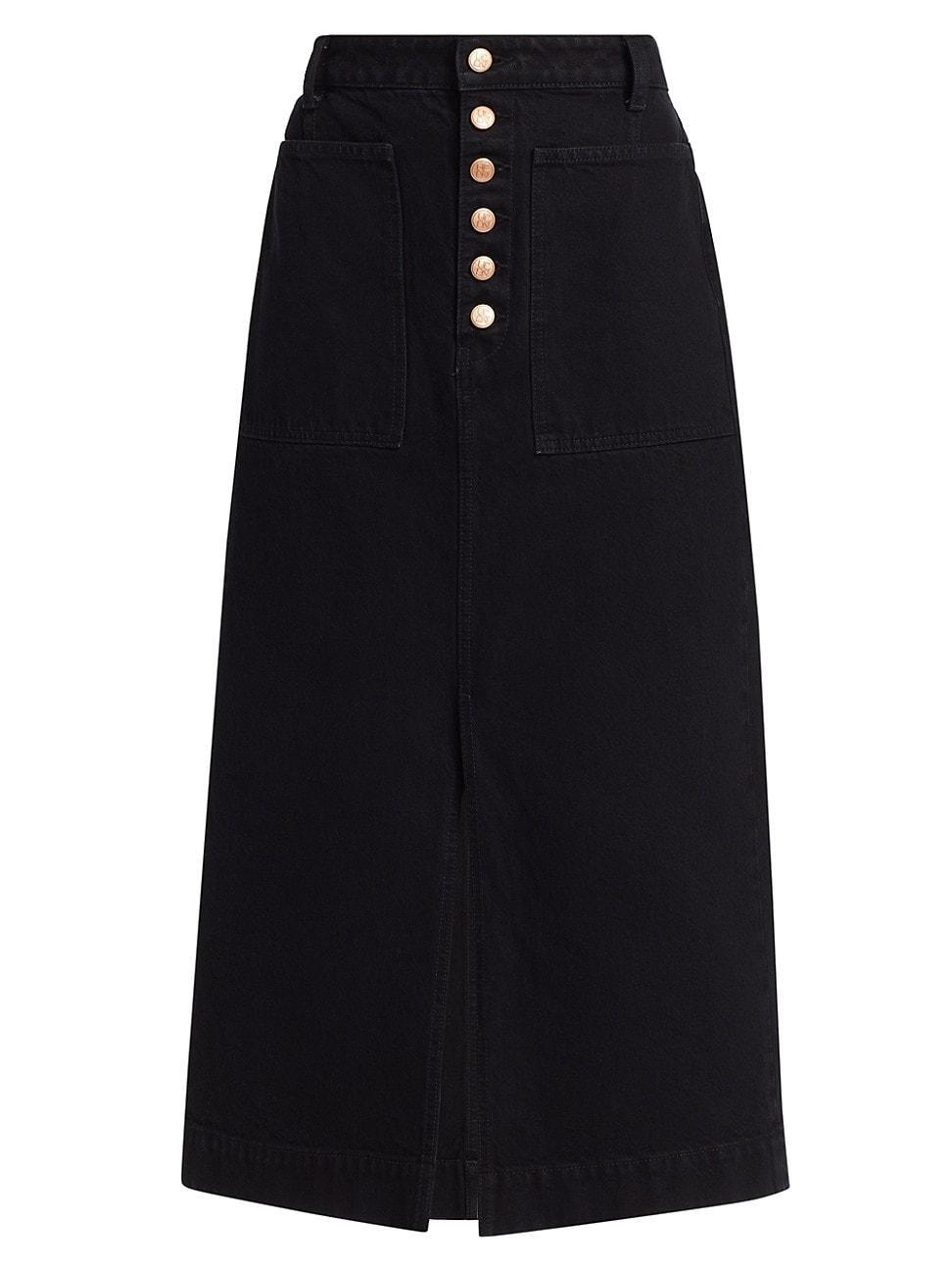 Ulla Johnson The Bea Button Fly Denim Skirt Product Image