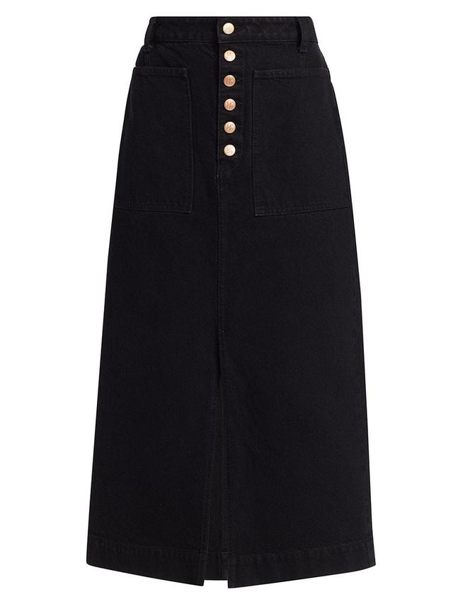 Womens Bea Denim Midi-Skirt Product Image