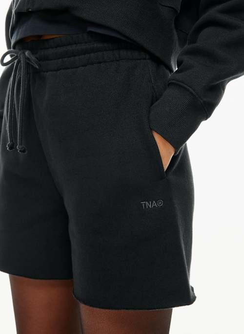 cozy fleece boyfriend hi-rise mid-thigh short Product Image