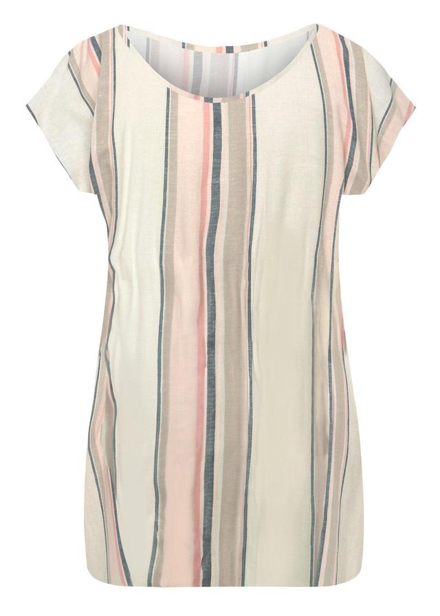 Boatneck Striped Top - White Multi Product Image