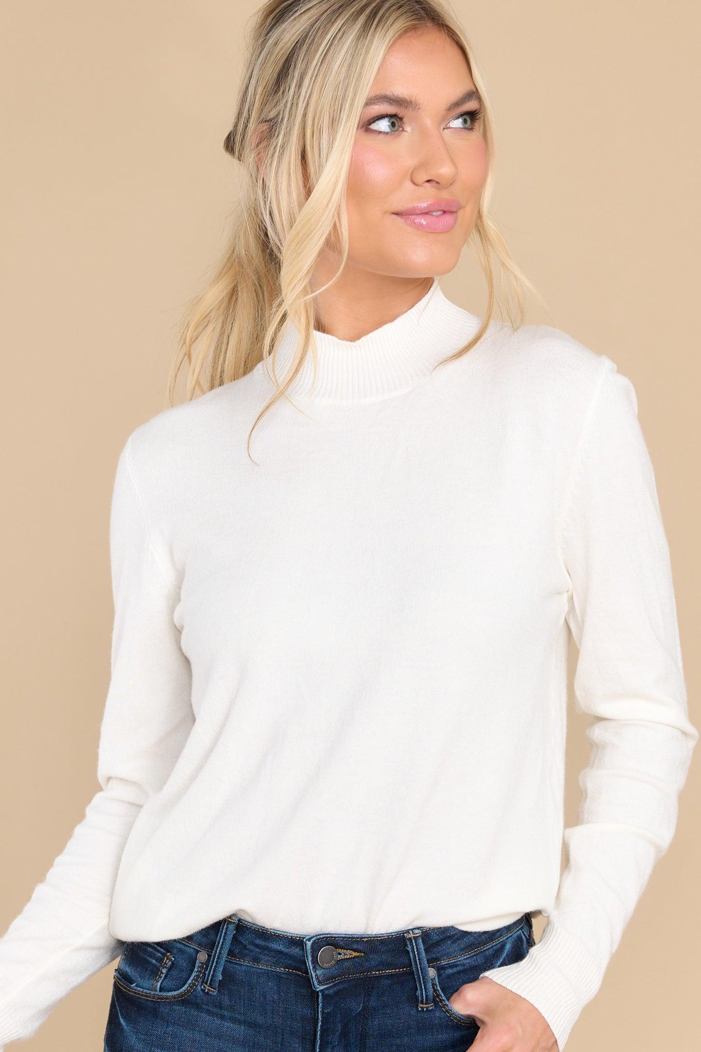 Take Care Of Yourself Ivory Sweater Product Image