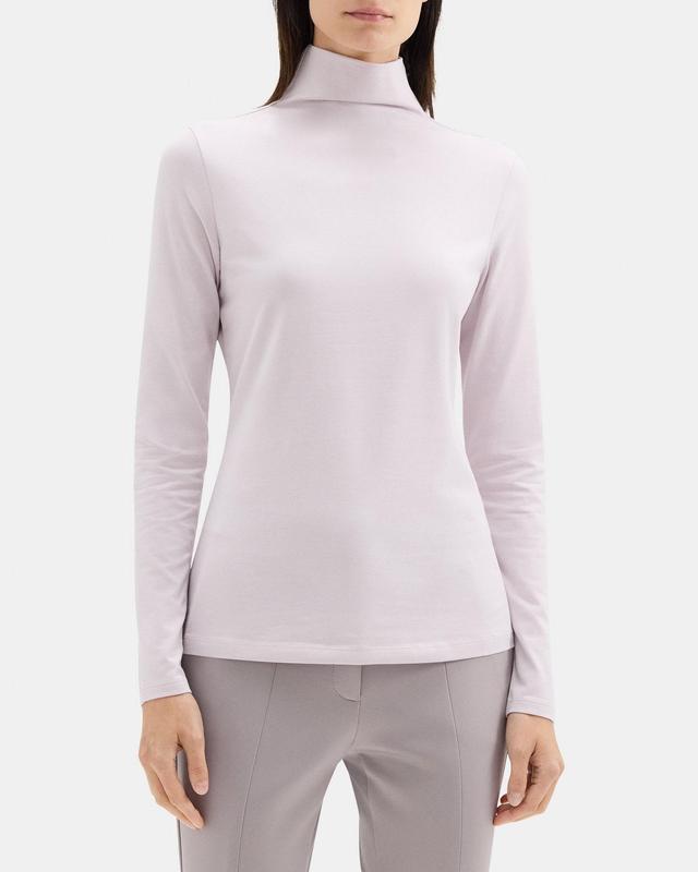 Long-Sleeve Turtleneck Tee in Pima Cotton Jersey Product Image