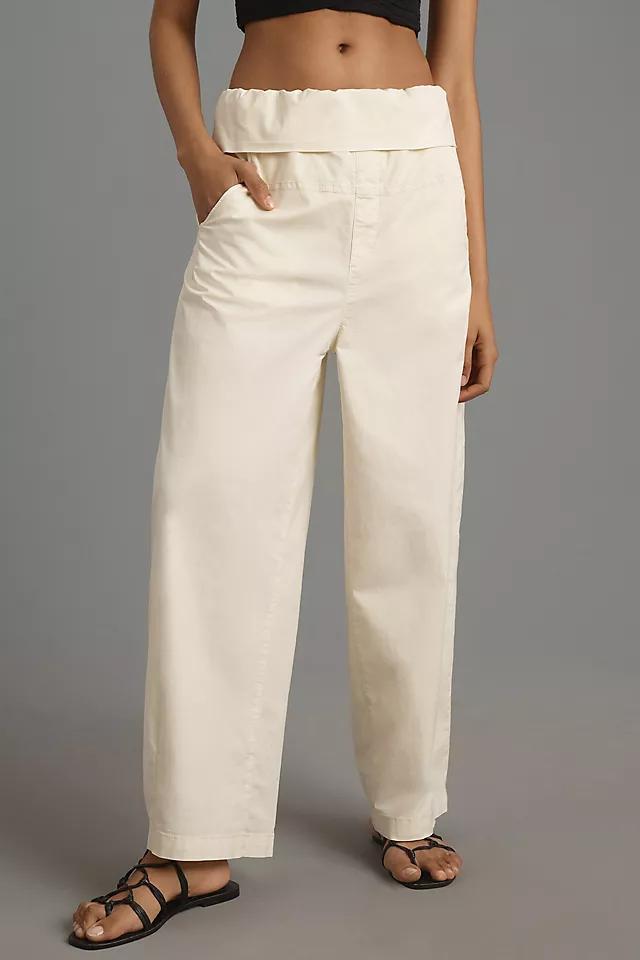 Pilcro Foldover Bowed Belted Wide-Leg Pants Product Image