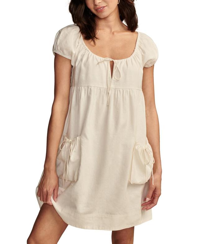 Lucky Brand Womens Market Puff-Sleeve Shift Dress Product Image