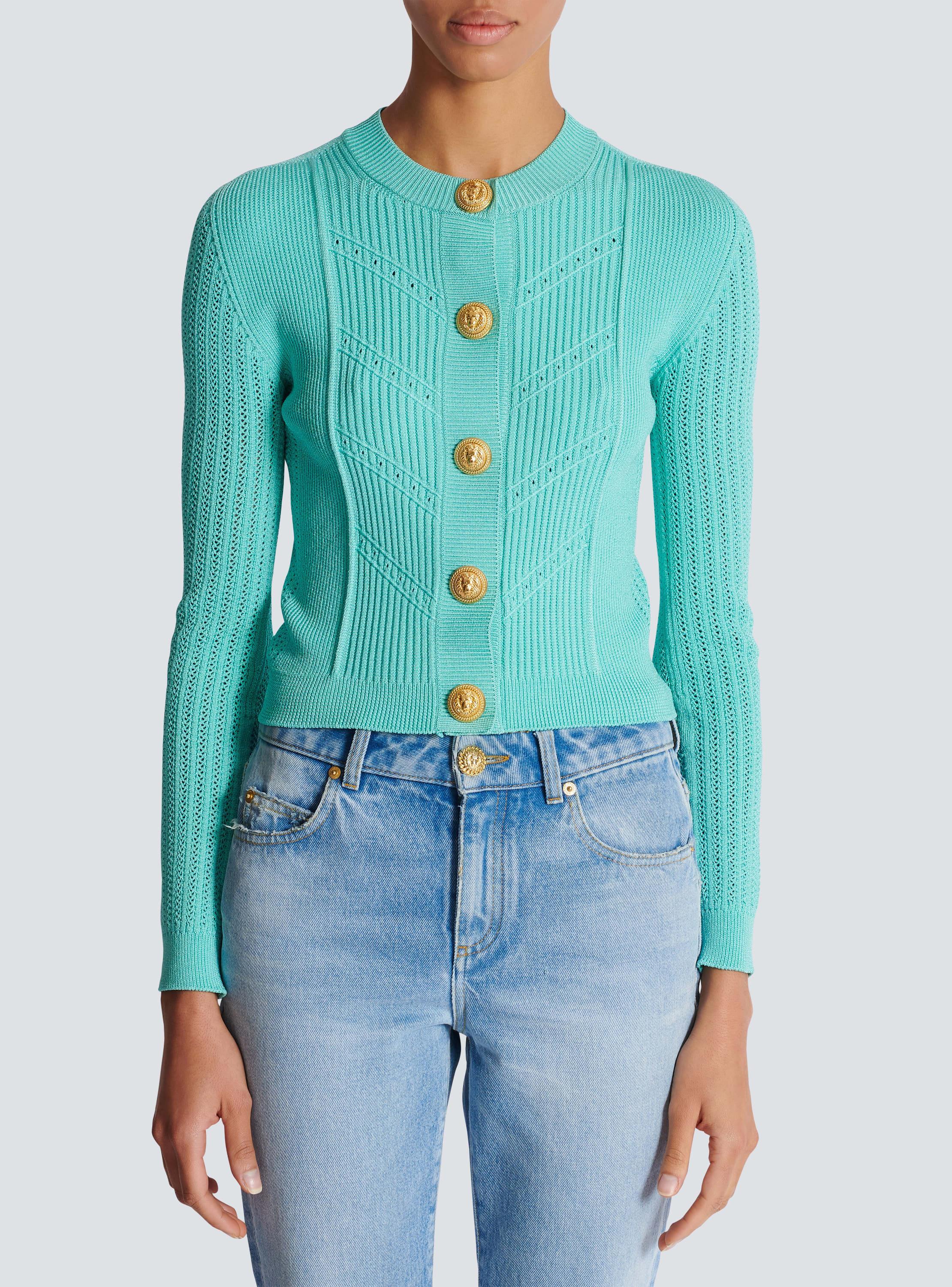 Cropped knit cardigan Product Image