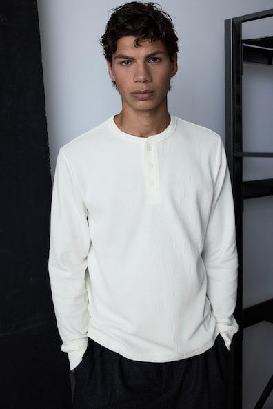 Regular Fit Ribbed Long-Sleeved Shirt product image