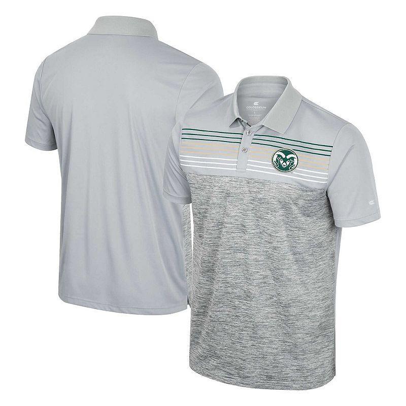 Mens Colosseum Gray Colorado State Rams Cybernetic Polo Product Image