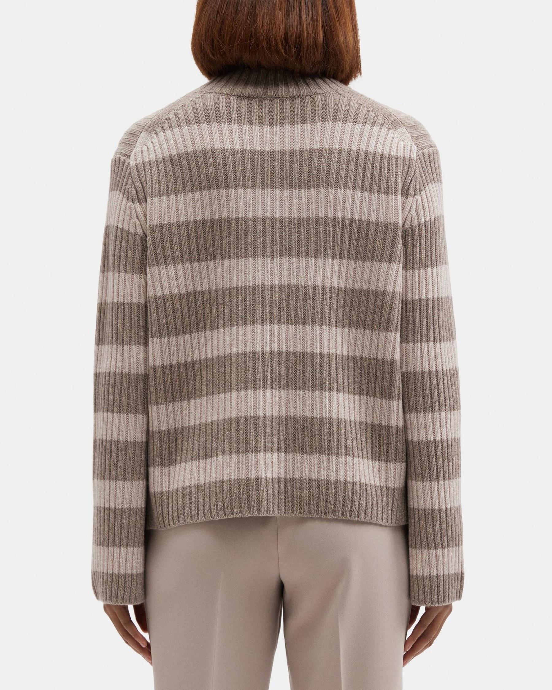 Striped Turtleneck Sweater in Wool Product Image